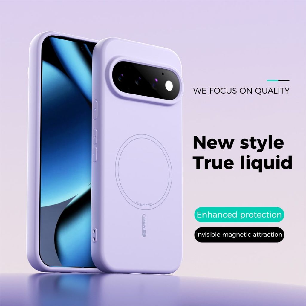 ABEEL Google Pixel 11 Pro Kuori Silikoni MagSafe Violetti