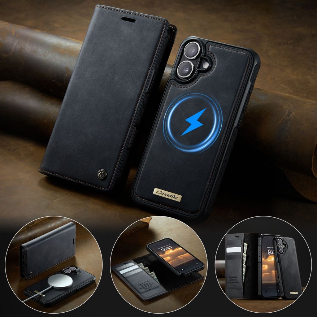 CaseMe iPhone 17 Kotelo C49 Series Musta