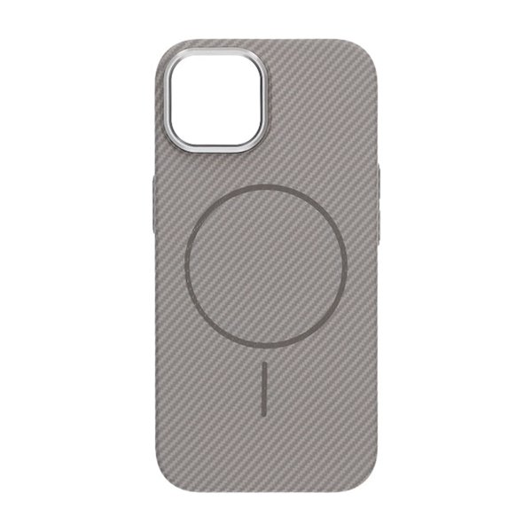 iPhone 15 Kuori Hiilikuitukuvio MagSafe Harmaa