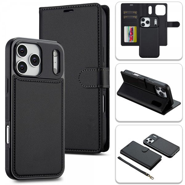 Nordic Covers iPhone 17 Pro -kotelo irrotettavalla MagSafe-kuorella, Raven Black