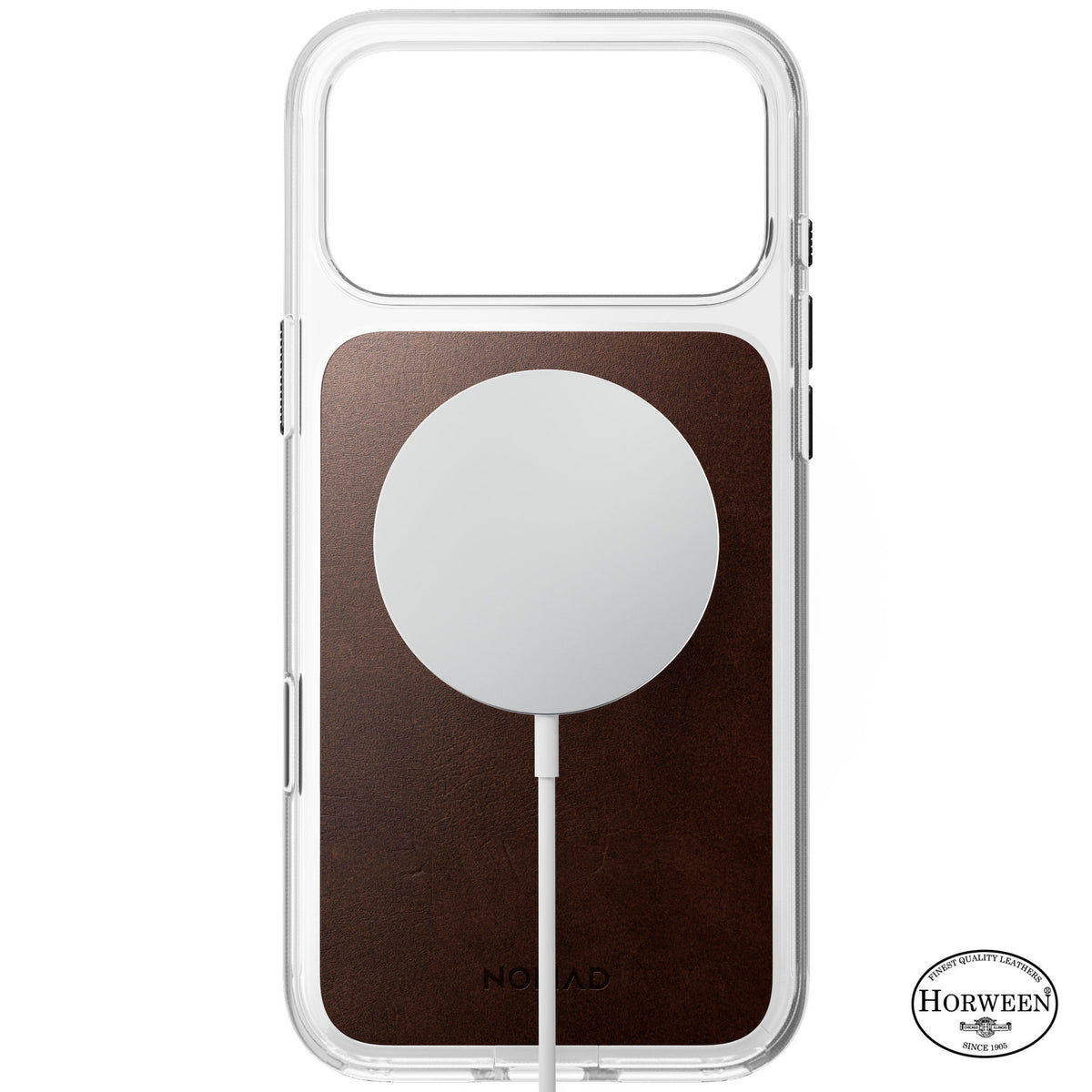 Nomad iPhone 17 Pro Max/iPhone 18 Pro Max Kuori kirkas nahkakuori Rustic Brown