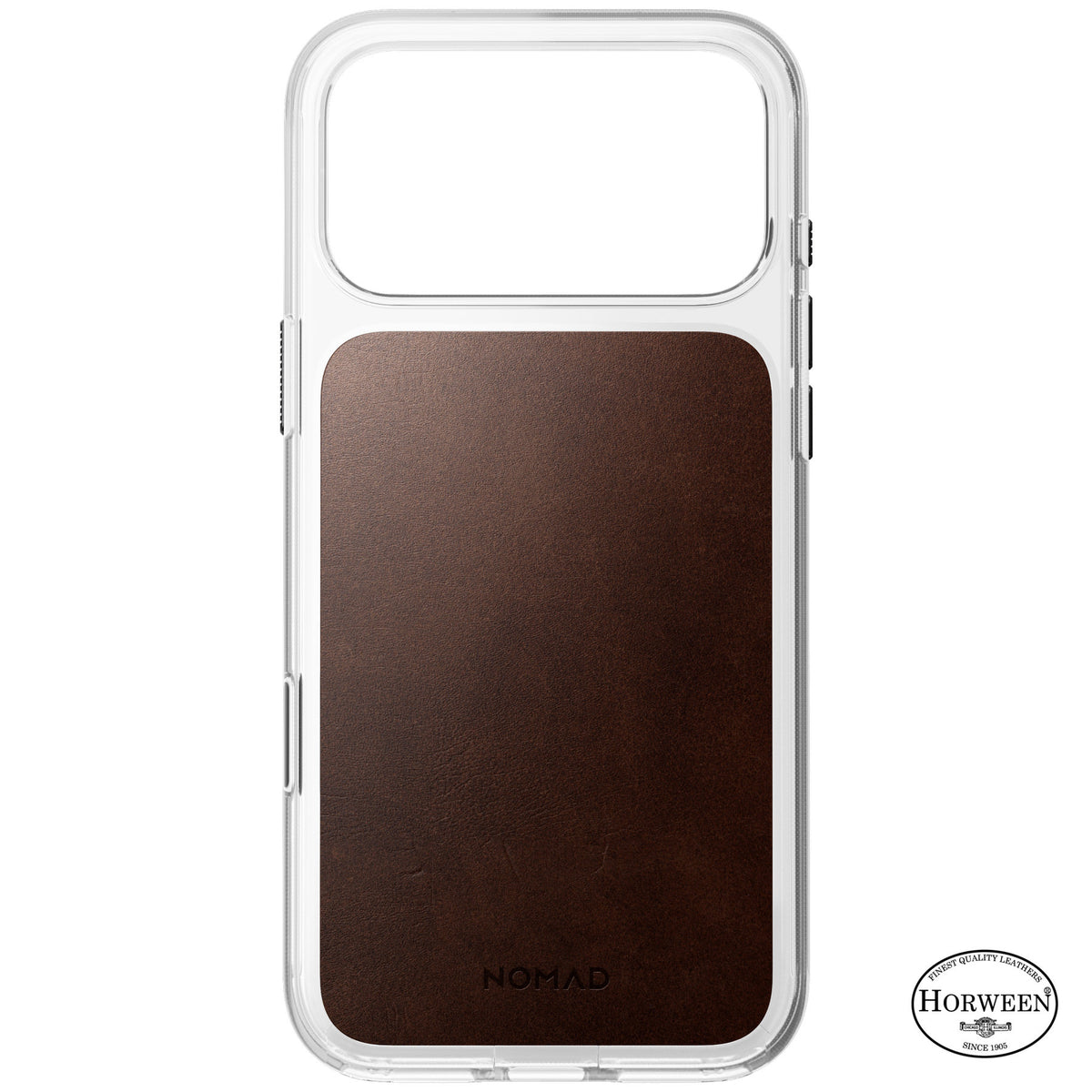 Nomad iPhone 17 Pro Max/iPhone 18 Pro Max Kuori kirkas nahkakuori Rustic Brown