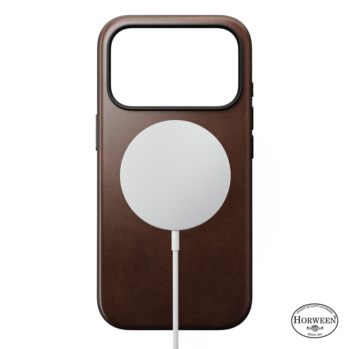 Nomad iPhone 17 Pro/iPhone 18 Pro Kuori Modern-nahkakotelo Horween Rustic Brown