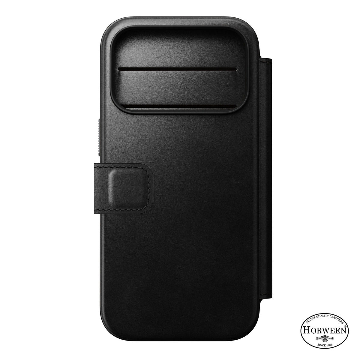 Nomad iPhone 17 Pro/iPhone 18 Pro Kotelo Modern Leather Folio Horween Musta