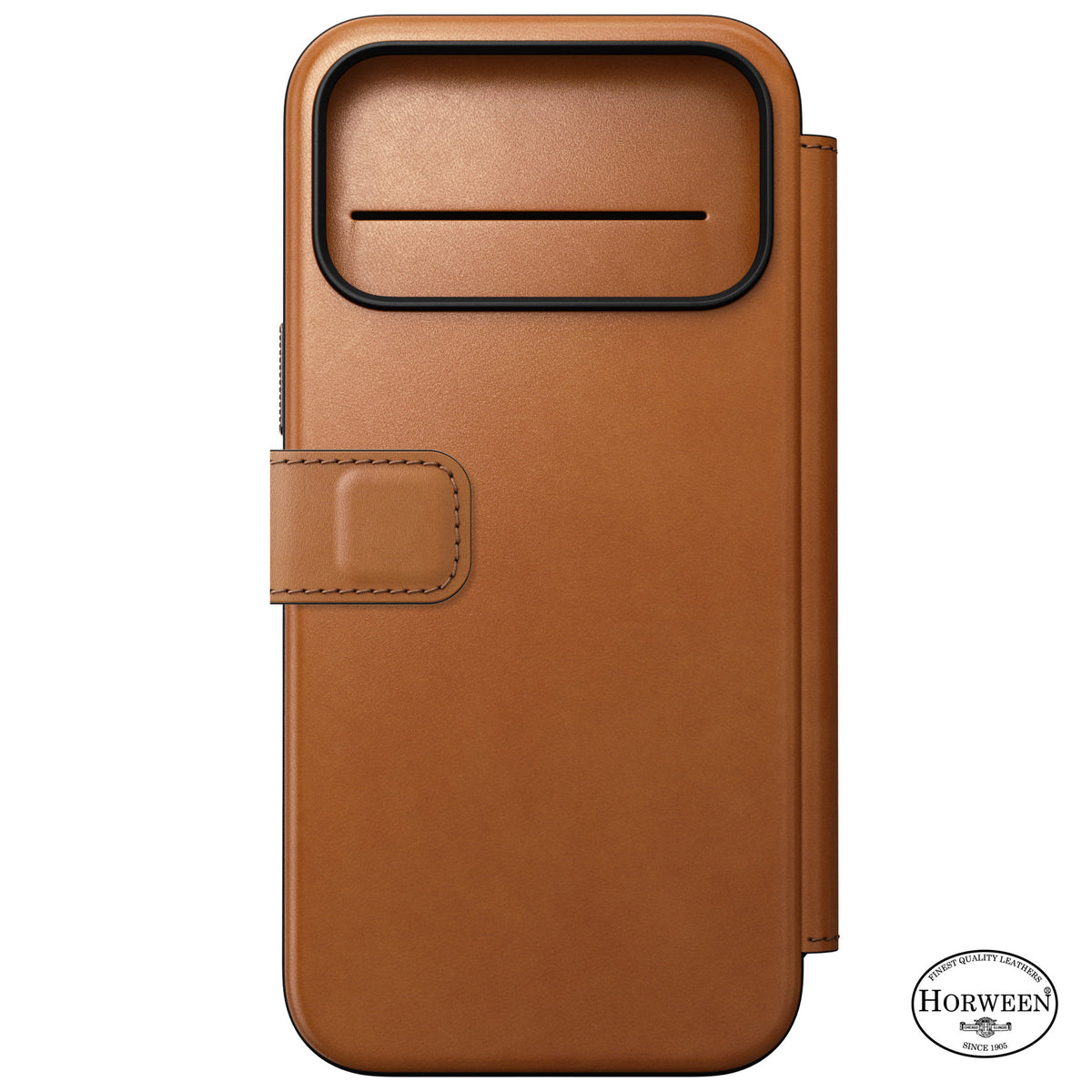 Nomad iPhone 17 Pro Max/iPhone 18 Pro Max Kotelo Modern Leather Folio Horween Saddle