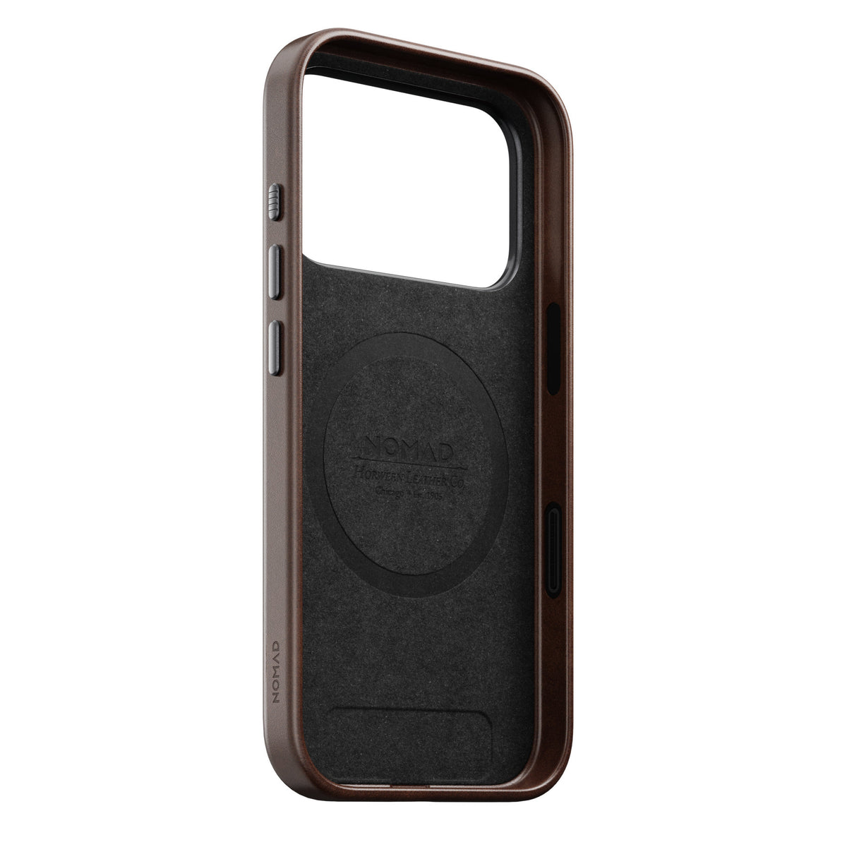 Nomad iPhone 17 Pro/iPhone 18 Pro -kuori Traditional Leather Case Horween Rustic Brown
