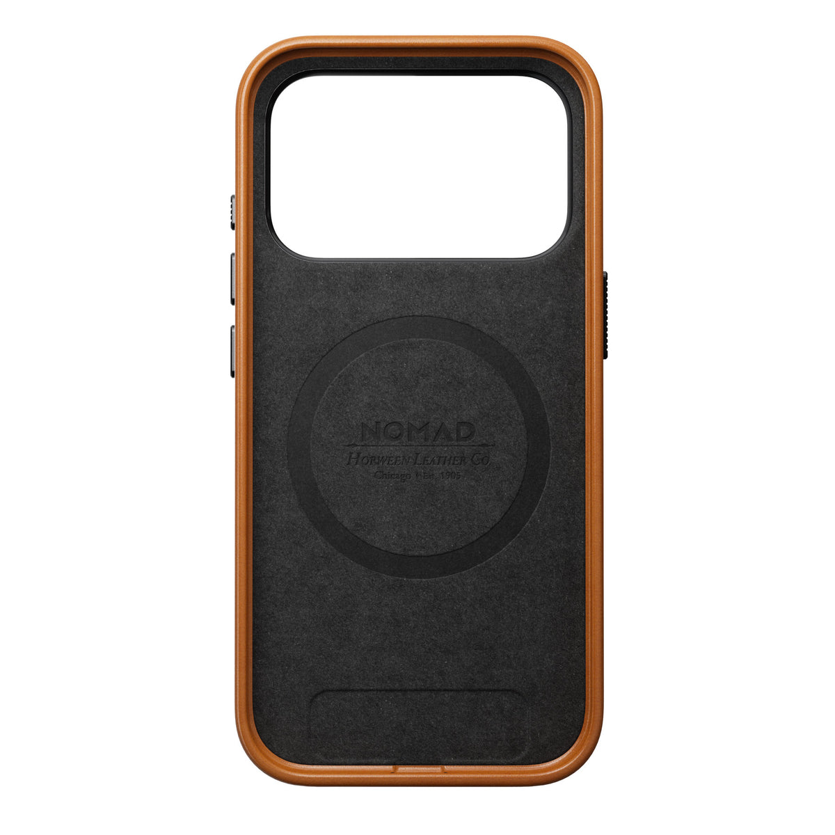 Nomad iPhone 17 Pro/iPhone 18 Pro -kuori Traditional Leather Case Horween Saddle
