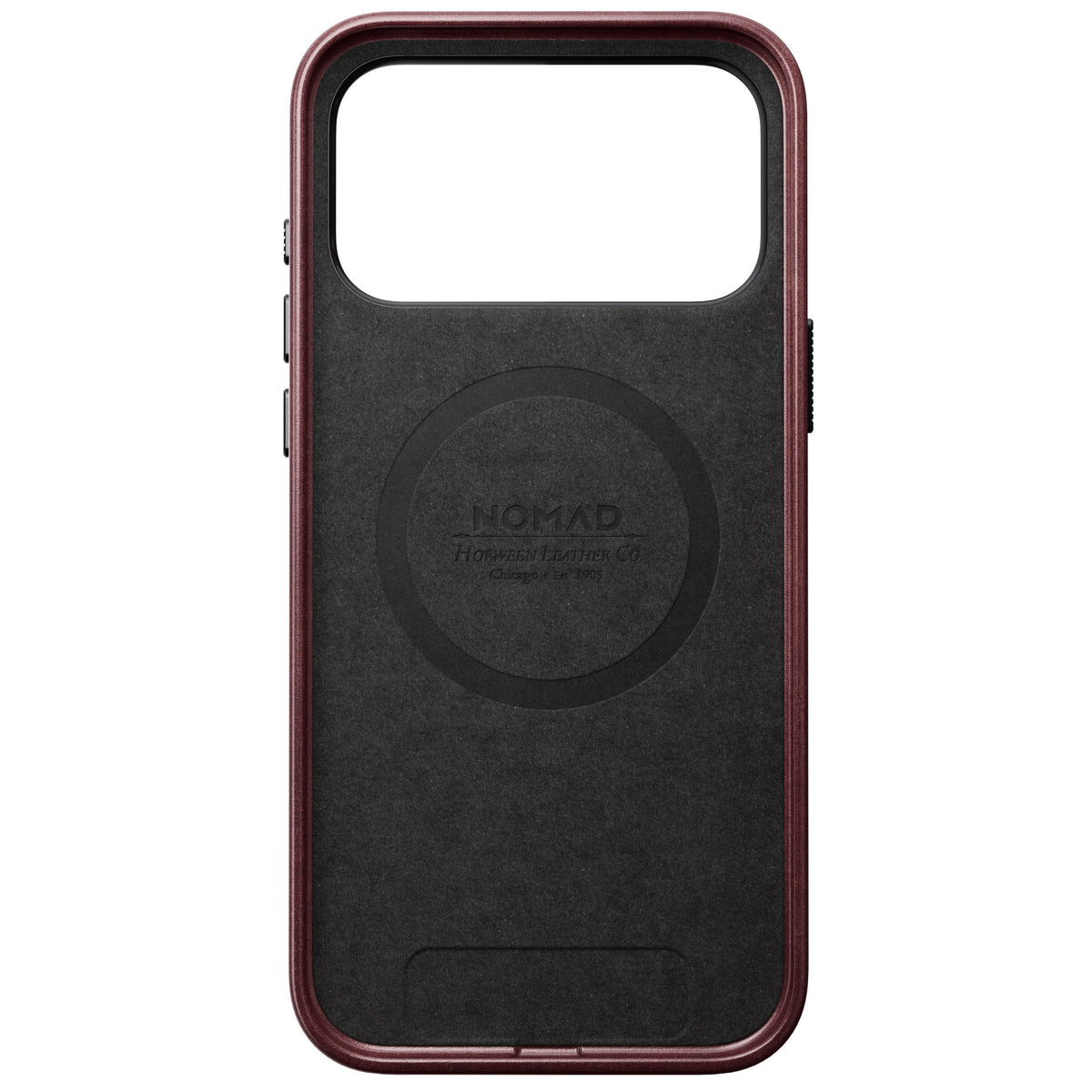 Nomad iPhone 17 Pro Max/iPhone 18 Pro Max -kuori Traditional Leather Case Horween Burgundy