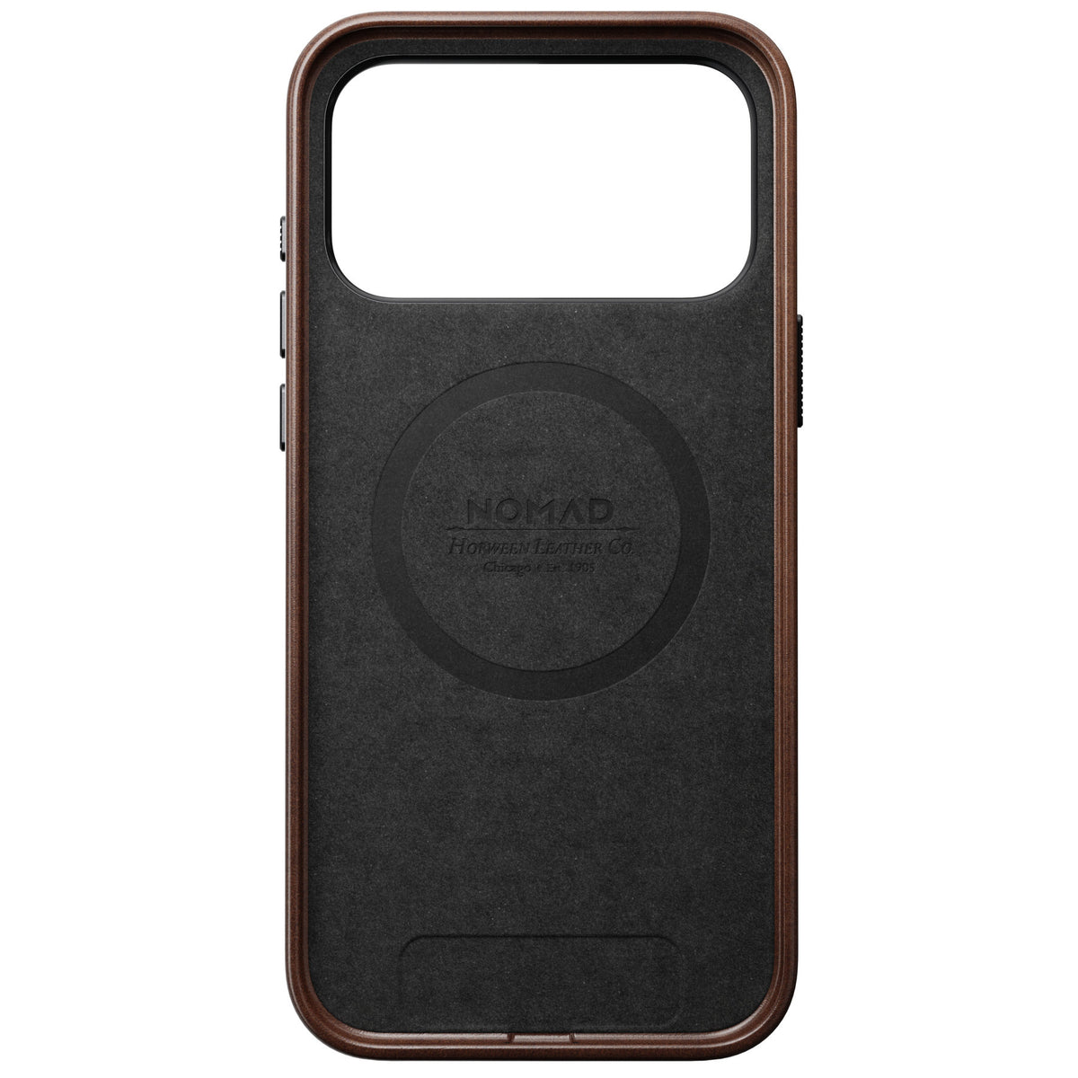 Nomad iPhone 17 Pro Max/iPhone 18 Pro Max -kuori Traditional Leather Case Horween Rustic Brown