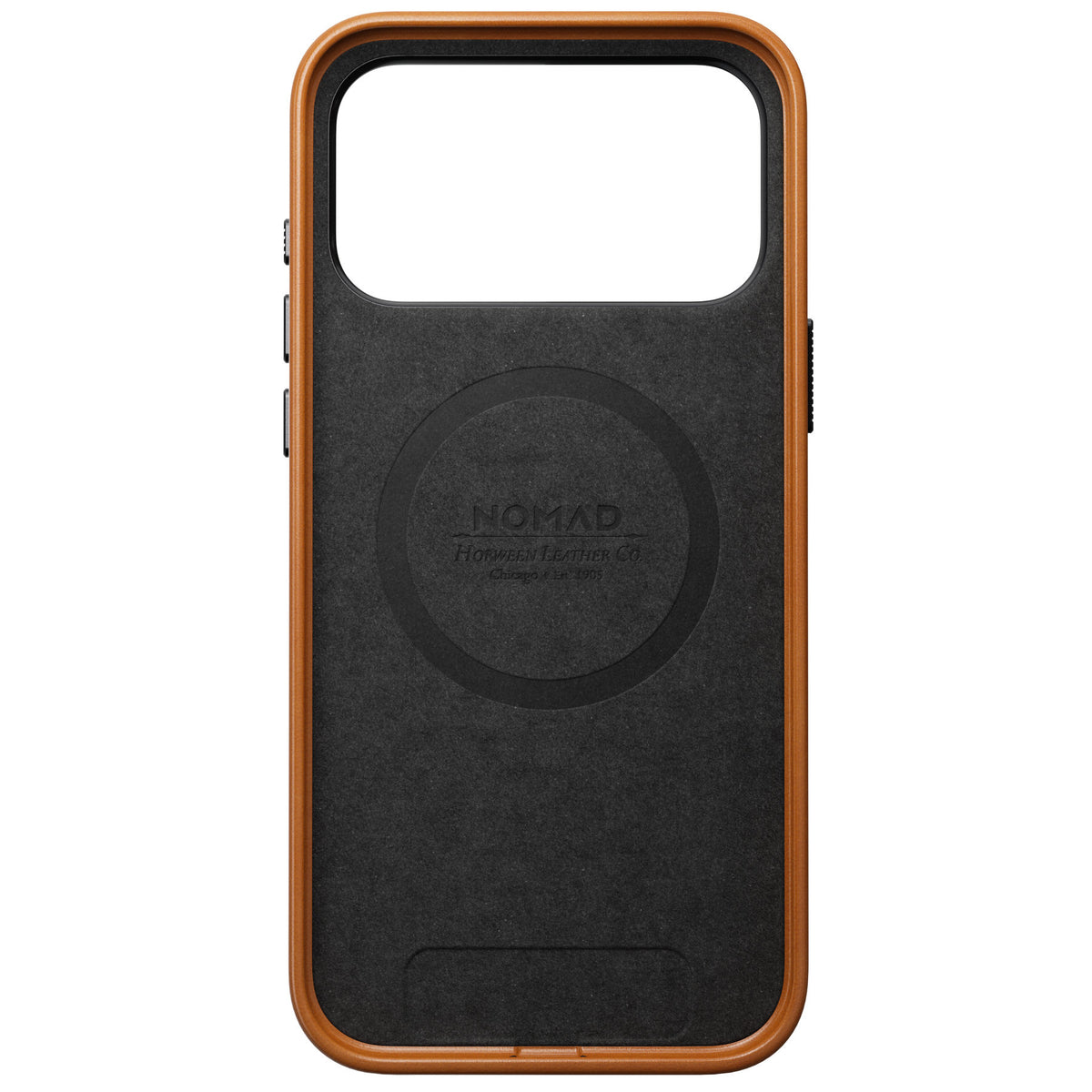 Nomad iPhone 17 Pro Max/iPhone 18 Pro Max -kuori Traditional Leather Case Horween Saddle