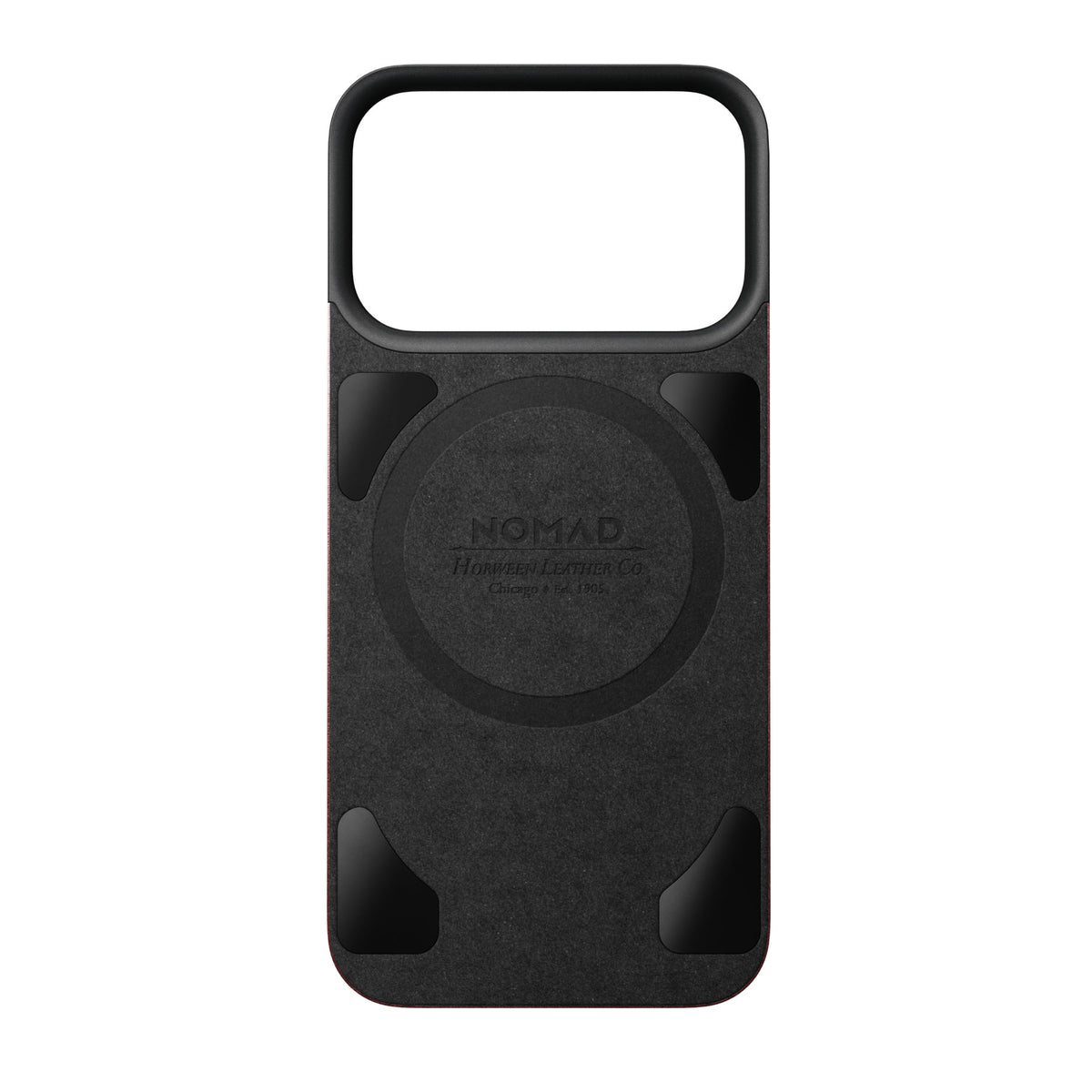 Nomad iPhone 17 Pro/iPhone 18 Pro Kuori Mag-nahkainen takaosa Burgundy