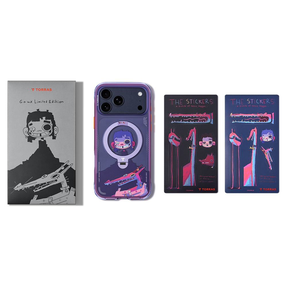 Torras iPhone 17 Pro Max Kuori Ostand Q3 Air Gawx Neon Night Muse