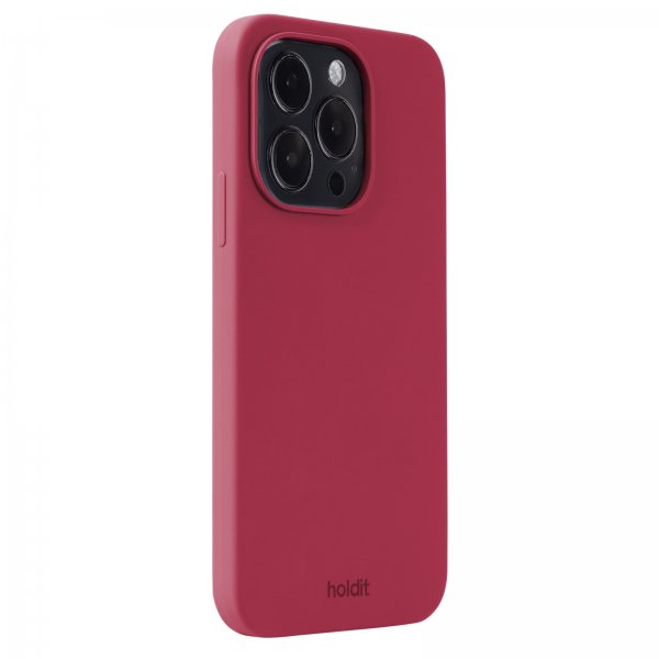 holdit iPhone 15 Pro -silikonikuori, Red Velvet