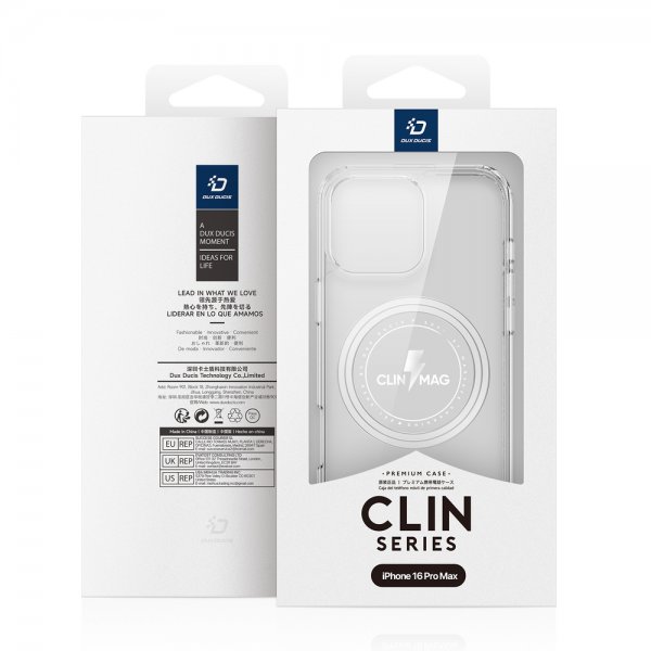 Dux Ducis iPhone 16 Pro Max -suojakuori Clin Series MagSafe Läpinäkyvä