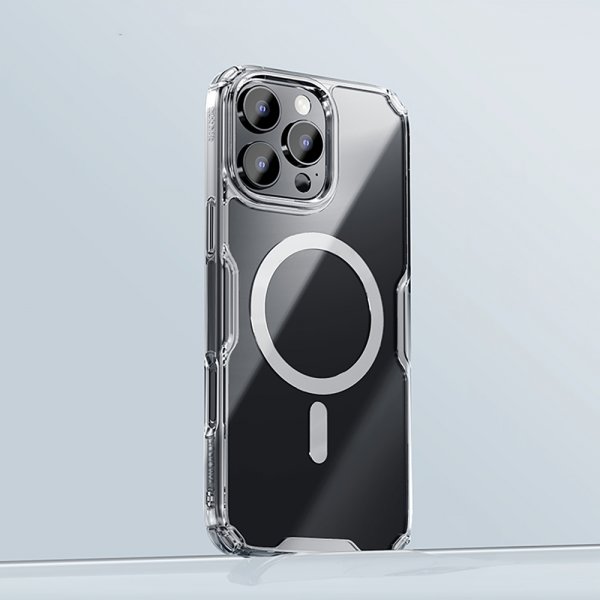 Nillkin iPhone 16 -suojakuori Nature Pro Series MagSafe, läpinäkyvä