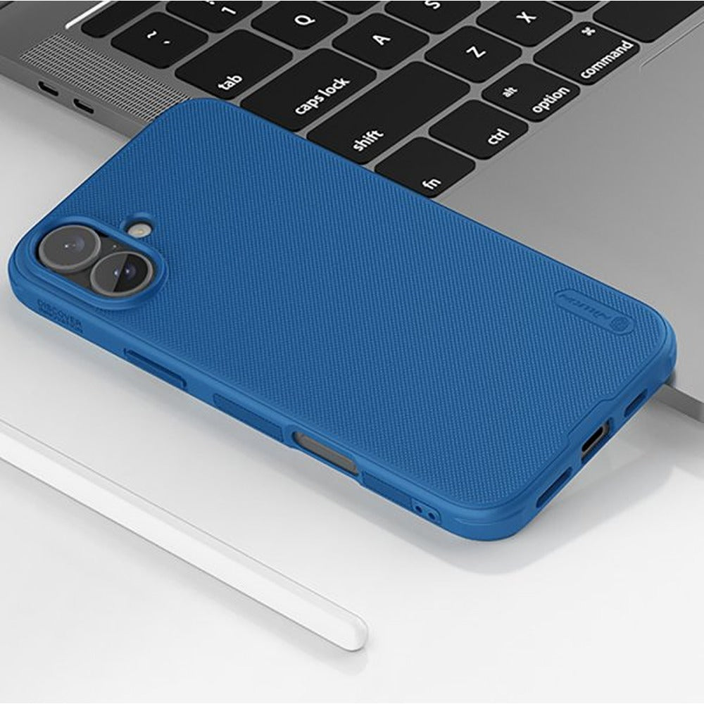 Nillkin iPhone 16 Suojakuori Super Frosted Shield Pro Sininen