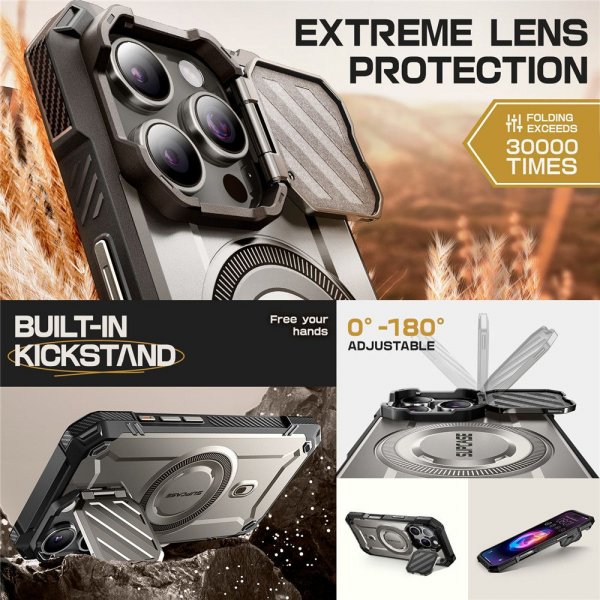 Supcase iPhone 16 Pro Max Kuori UB Mag XT Harmaa