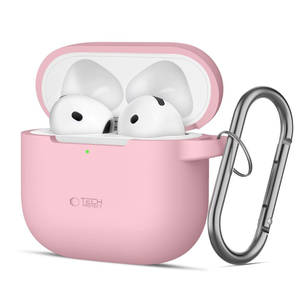 Tech-Protect AirPods 4 Kuori Silicone Hook Vaaleanpunainen