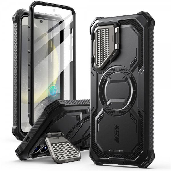 Supcase Samsung Galaxy S25 -suojakuori ArmorBox MagSafe Musta