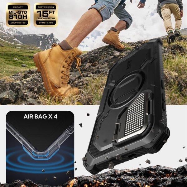 Supcase Samsung Galaxy S25 Plus Kuori ArmorBox MagSafe Musta