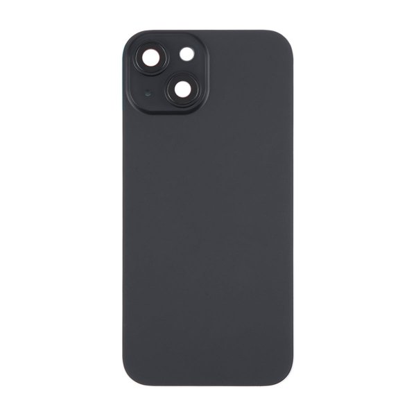 iPhone 15 Takalasi magneetilla ja kameran linssillä - Musta