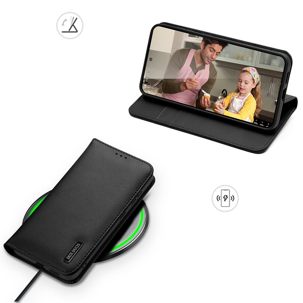 Dux Ducis Samsung Galaxy S25 Edge Kotelo Hivo Series Musta