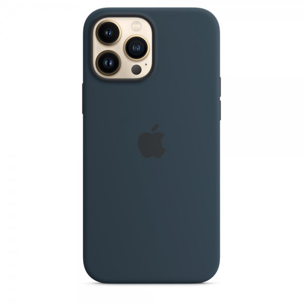 Apple Original iPhone 13 Pro Max Kuori Silikonikuori MagSafe Mustesininen