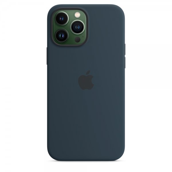 Apple Original iPhone 13 Pro Max Kuori Silikonikuori MagSafe Mustesininen