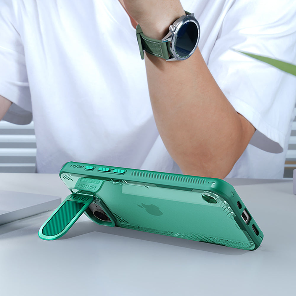Nillkin iPhone 16e/iPhone 17e Kuori Iceblade Prop Vihreä