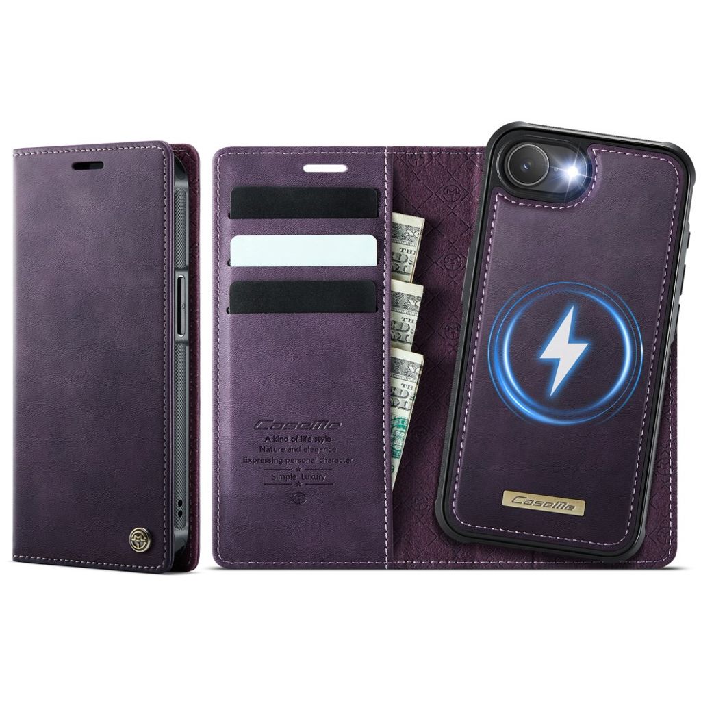 CaseMe iPhone 16e/iPhone 17e Kotelo C49 Series Violetti