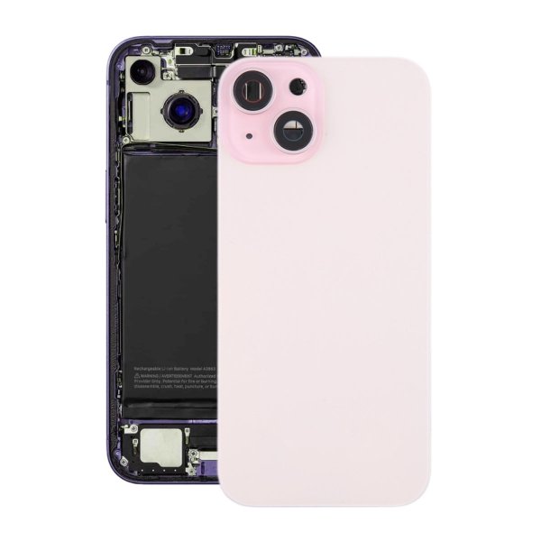 iPhone 15 Plus Takalasi magneetilla ja kameralinssillä - Pinkki