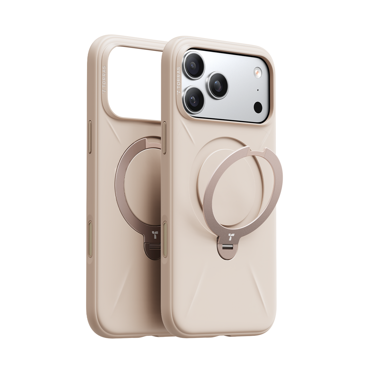Torras iPhone 17 Pro Kuori Ostand Q3 Silicone Desert Gold