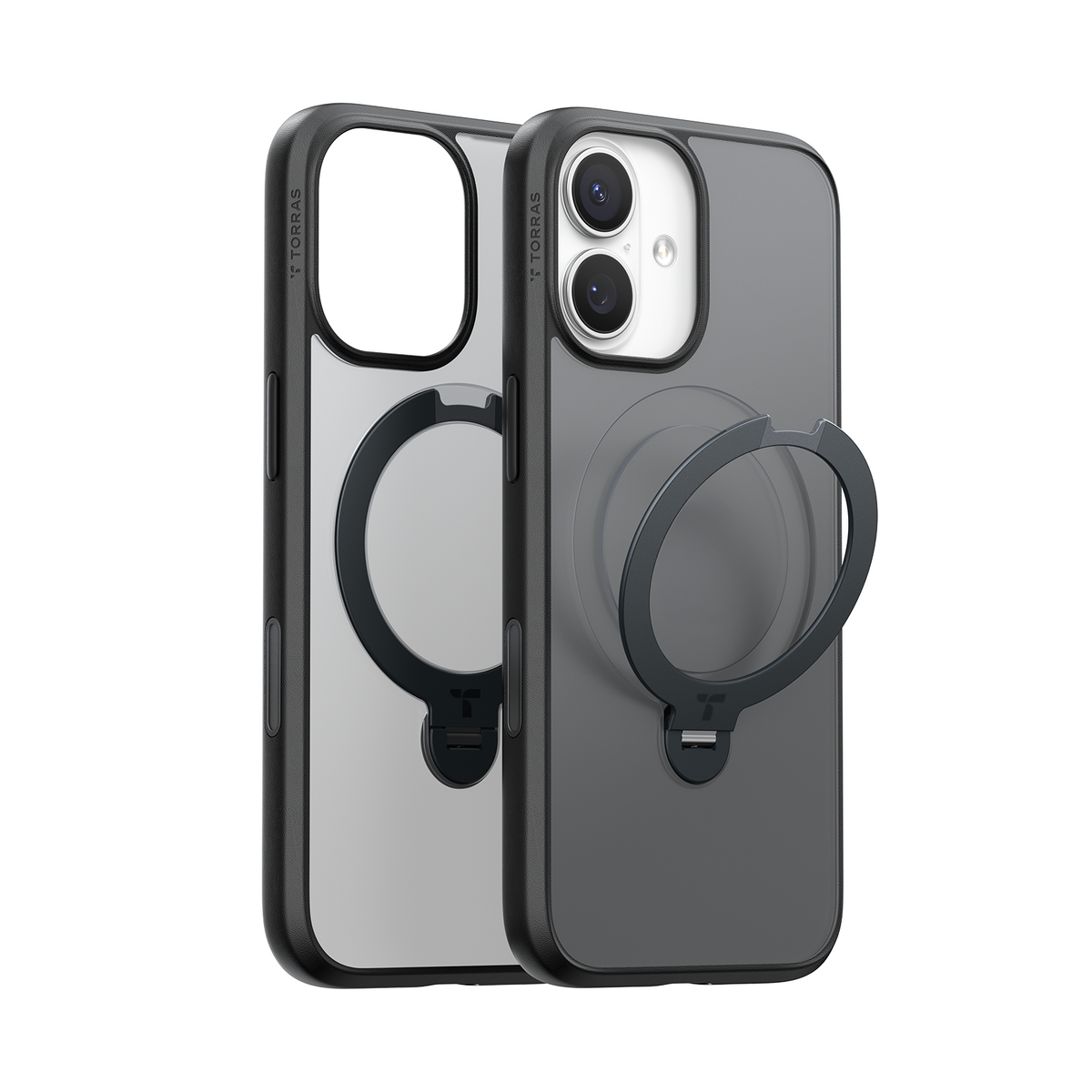 Torras iPhone 17 Kuori Ostand Q3 Spin Obsidian Black
