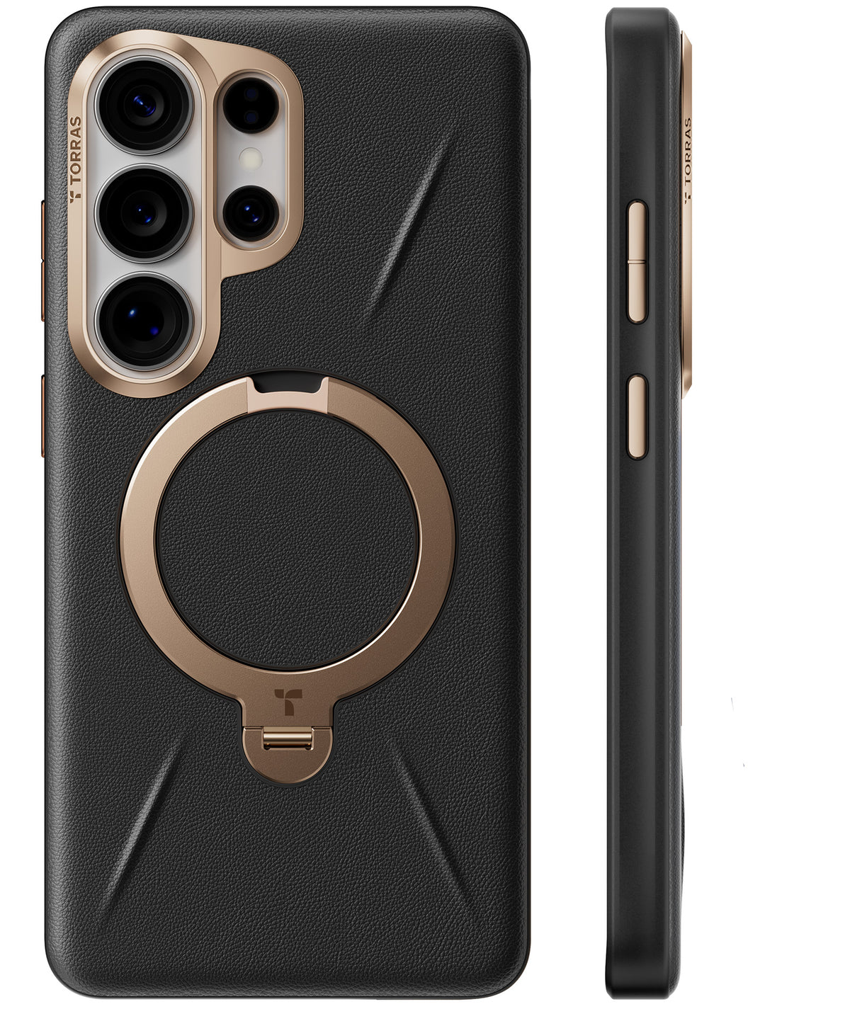 Torras Samsung Galaxy S26 Ultra Kuori Ostand Q3 Vegskin Obsidian Black