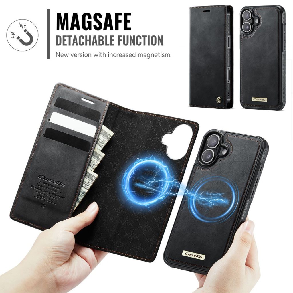 CaseMe iPhone 17 Kotelo C49 Series Musta