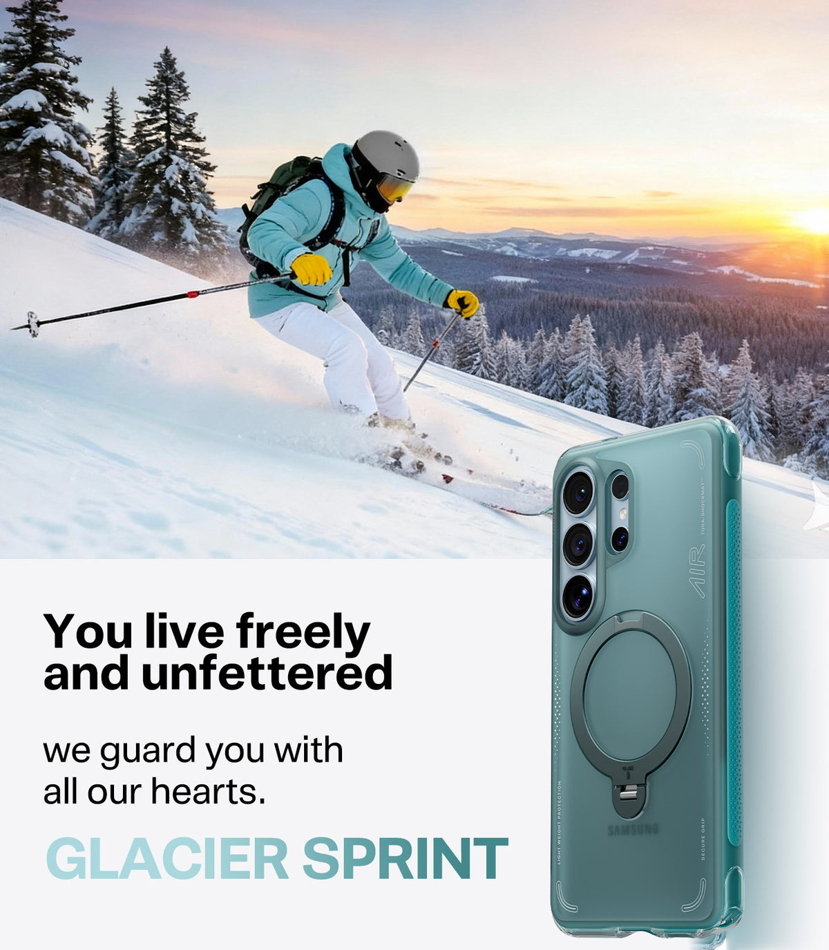 Torras Samsung Galaxy S26 Ultra Kuori Ostand Q3 Air Glacier Sprint