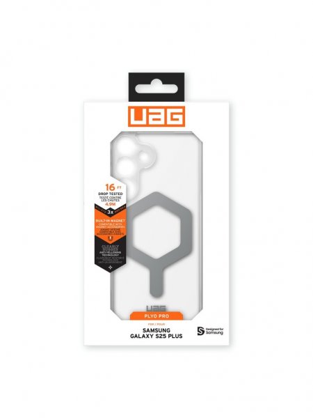 Urban Armor Gear (UAG) Samsung Galaxy S25 Plus -suojakuori Plyo Pro MagSafe Ice/Silver