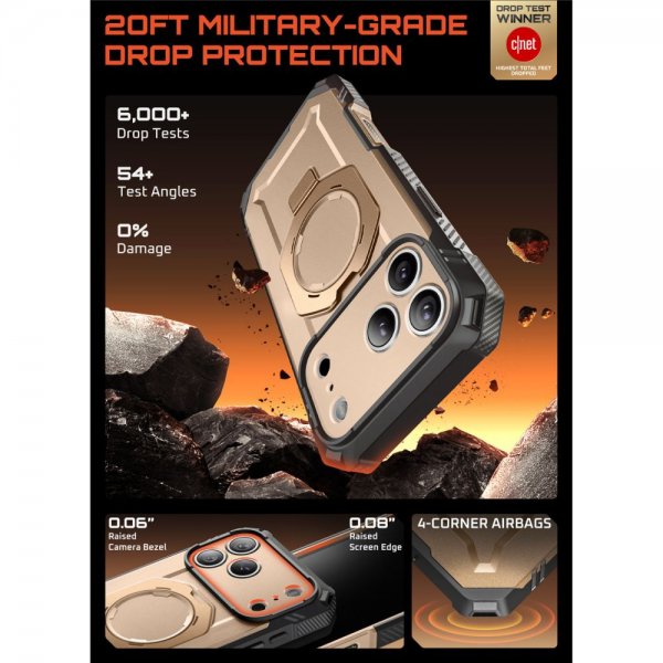 Supcase iPhone 17 Pro Max Kuori UB Grip Pro MagSafe Kulta