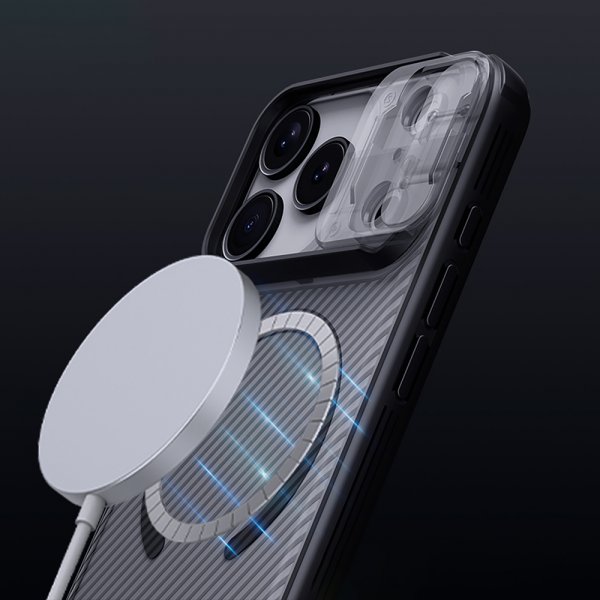 Nillkin iPhone 17 Pro Max Kuori CamShield Pro MagSafe Läpinäkyvä Musta