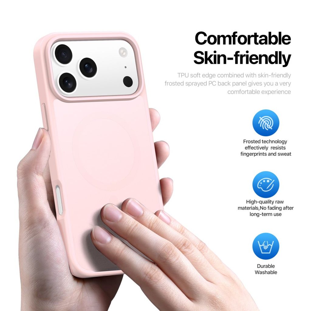 Dux Ducis iPhone 17 Pro Max Kuori Yind Series MagSafe Vaaleanpunainen