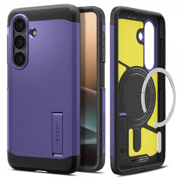 Spigen Samsung Galaxy S26 Plus -kuori, Tough Armor MagFit, Ash Violet