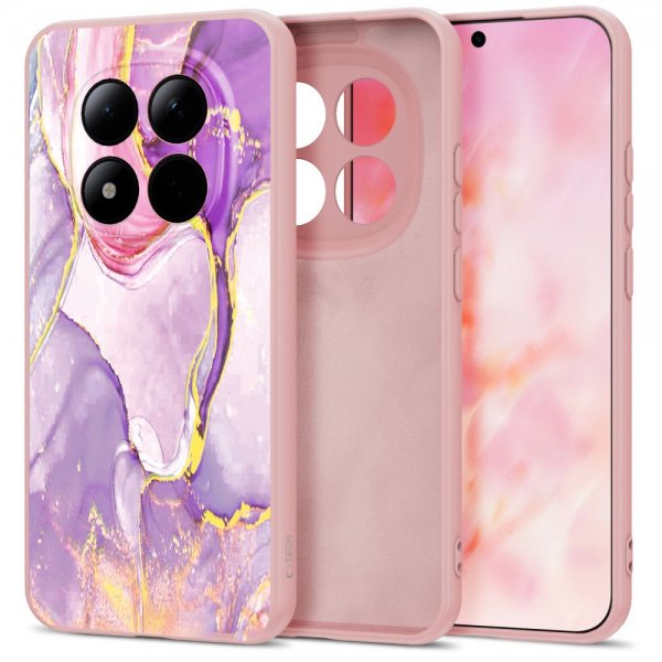 Tech-Protect Xiaomi Redmi Note 15 Pro 5G Suojakuori Icon Pink Marble