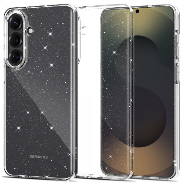 Tech-Protect Samsung Galaxy S26 Plus -suojakuori FlexAir Läpinäkyvä Glitter