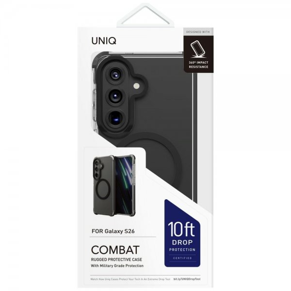 UNIQ Samsung Galaxy S26 -suojakuori Combat MagClick, musta