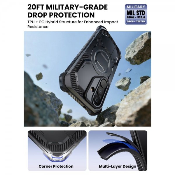 Supcase Samsung Galaxy S26 Kuori ArmorBox MagSafe Musta