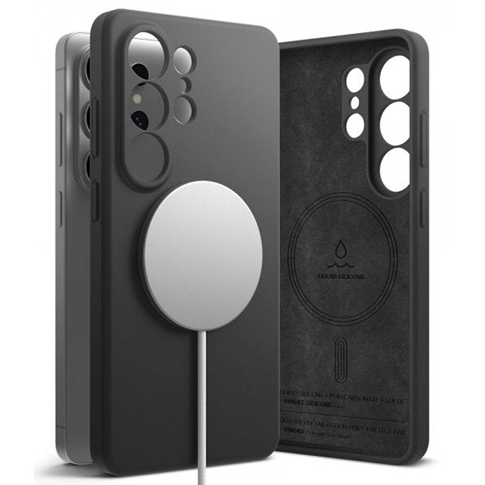 Ringke Samsung Galaxy S26 Ultra Silicone Magnetic -suojakuori, musta