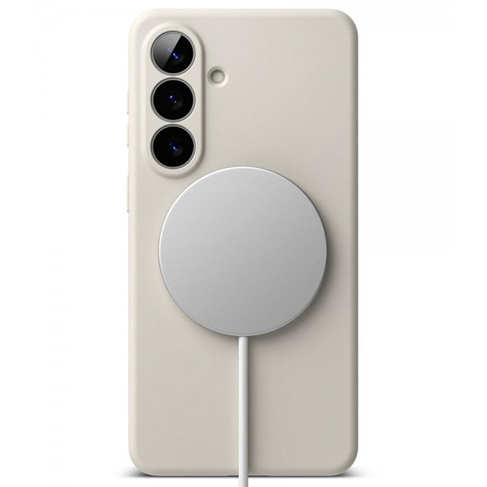 Ringke Samsung Galaxy S26 -suojakuori Silicone Magnetic, beige