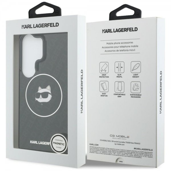 Karl Lagerfeld Samsung Galaxy S26 Ultra -kuori Choupette MagSafe, musta
