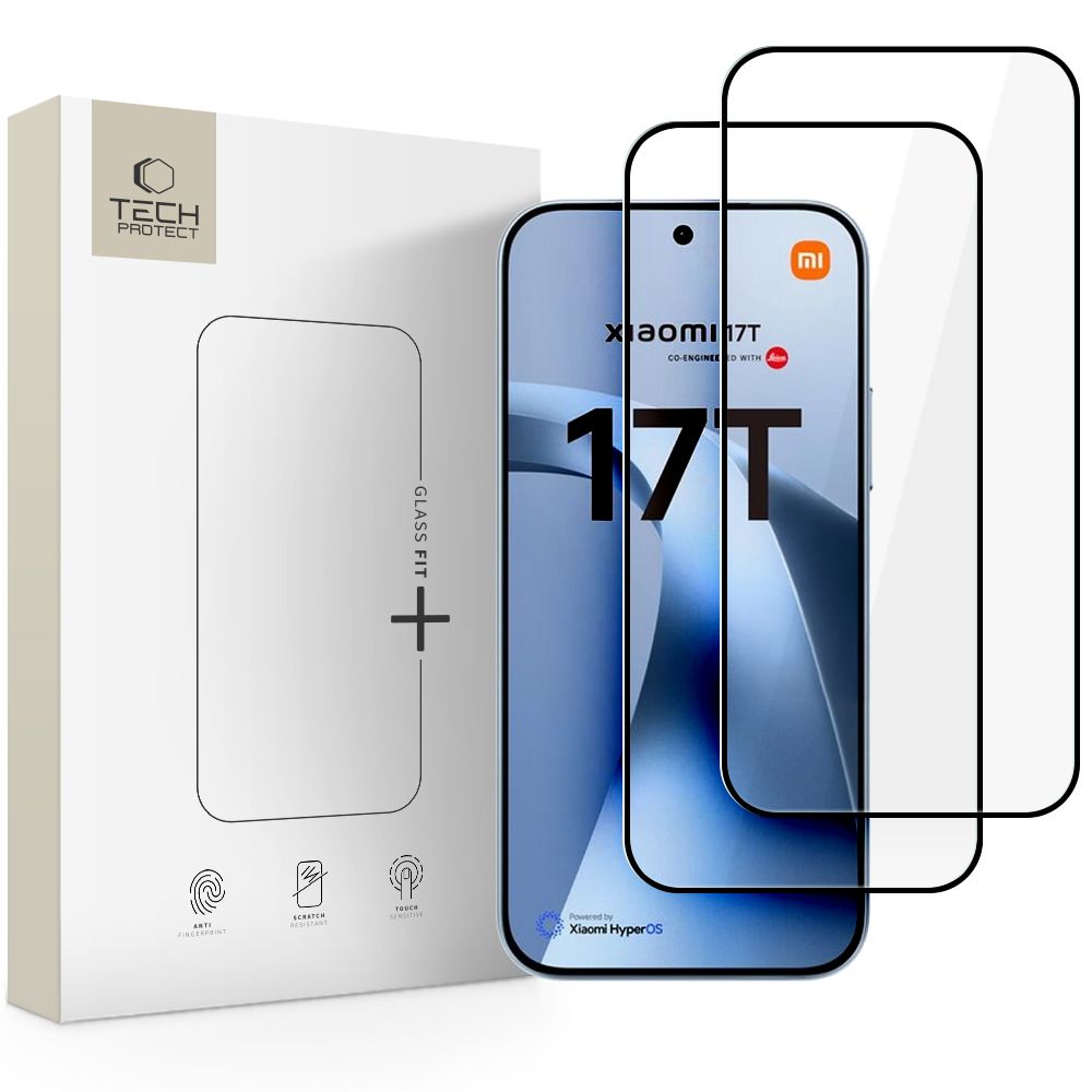 Tech-Protect Xiaomi 17T Näytönsuoja Glass Fit+ 2-pack