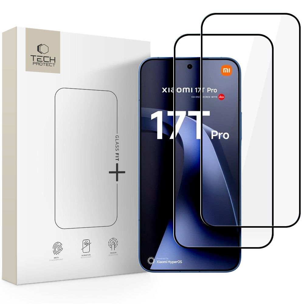 Tech-Protect Xiaomi 17T Pro Näytönsuoja Glass Fit+ 2-pack